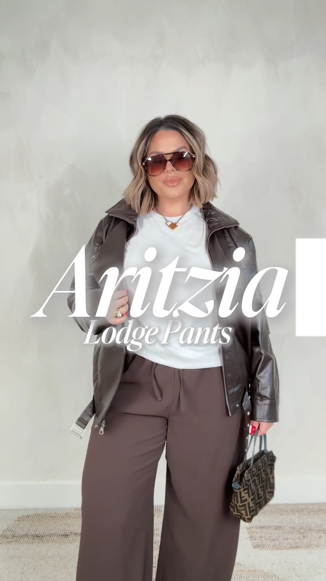 Both of these pants are very similar 
The Aritzia ones don’t wrinkle tho. Both come in lengths as well.

Aritzia lodge pants xl reg length 
White tee L 
Moto jacket xl 
Target pants xl long 
Tank L 
Denim shirt L 


#LTKTall #LTKootd #LTKMidsize