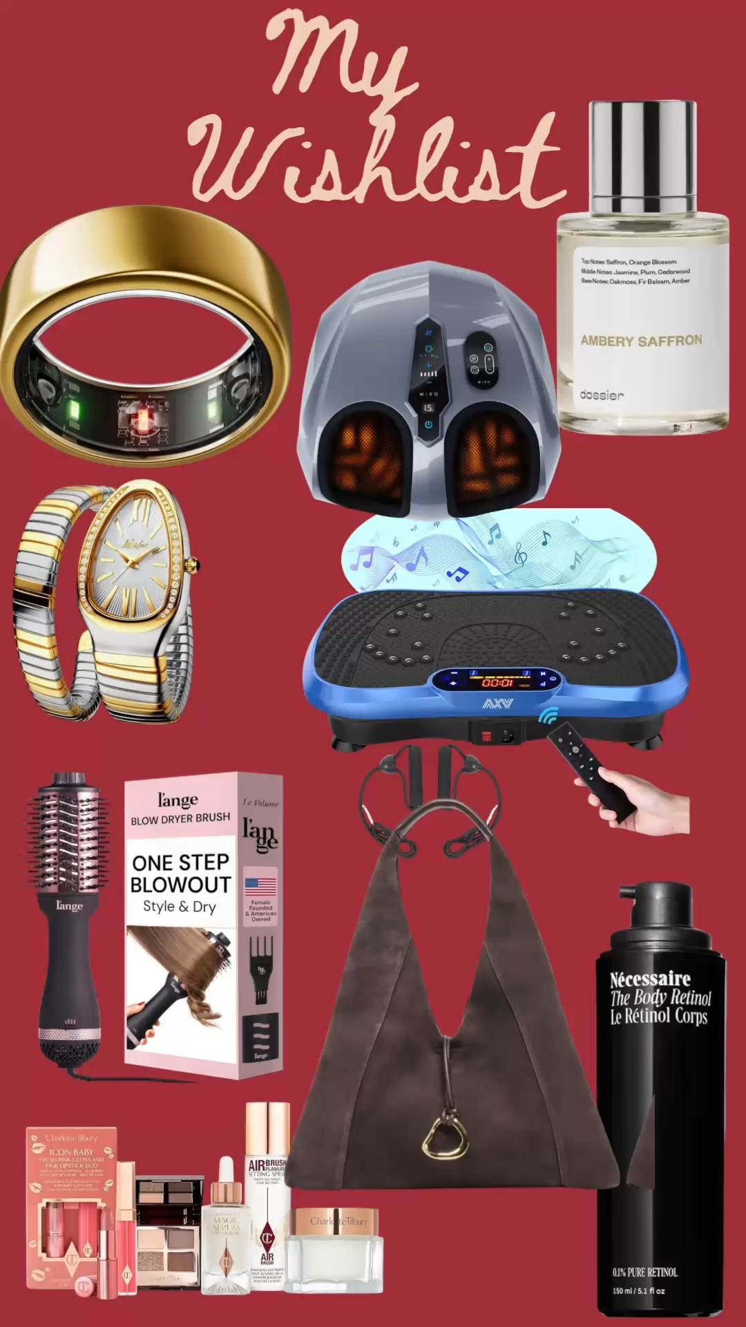 My Wishlist (updated)🤩
Vibration plate, Oura Ring, foot massager, Necessaire, watch, hair tools, perfume, holiday gift for her,

#LTKHoliday #LTKBeauty #LTKGiftGuide