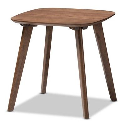 Dahlia Mid - Century Modern End Table - "Walnut" Brown - Baxton Studio | Target