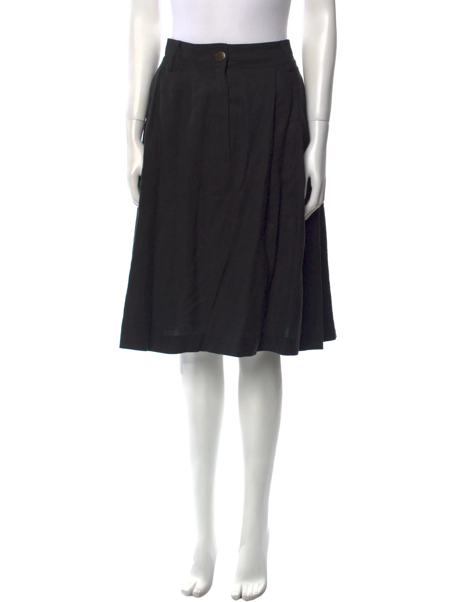 Pleated Accents Knee-Length Skirt | The RealReal