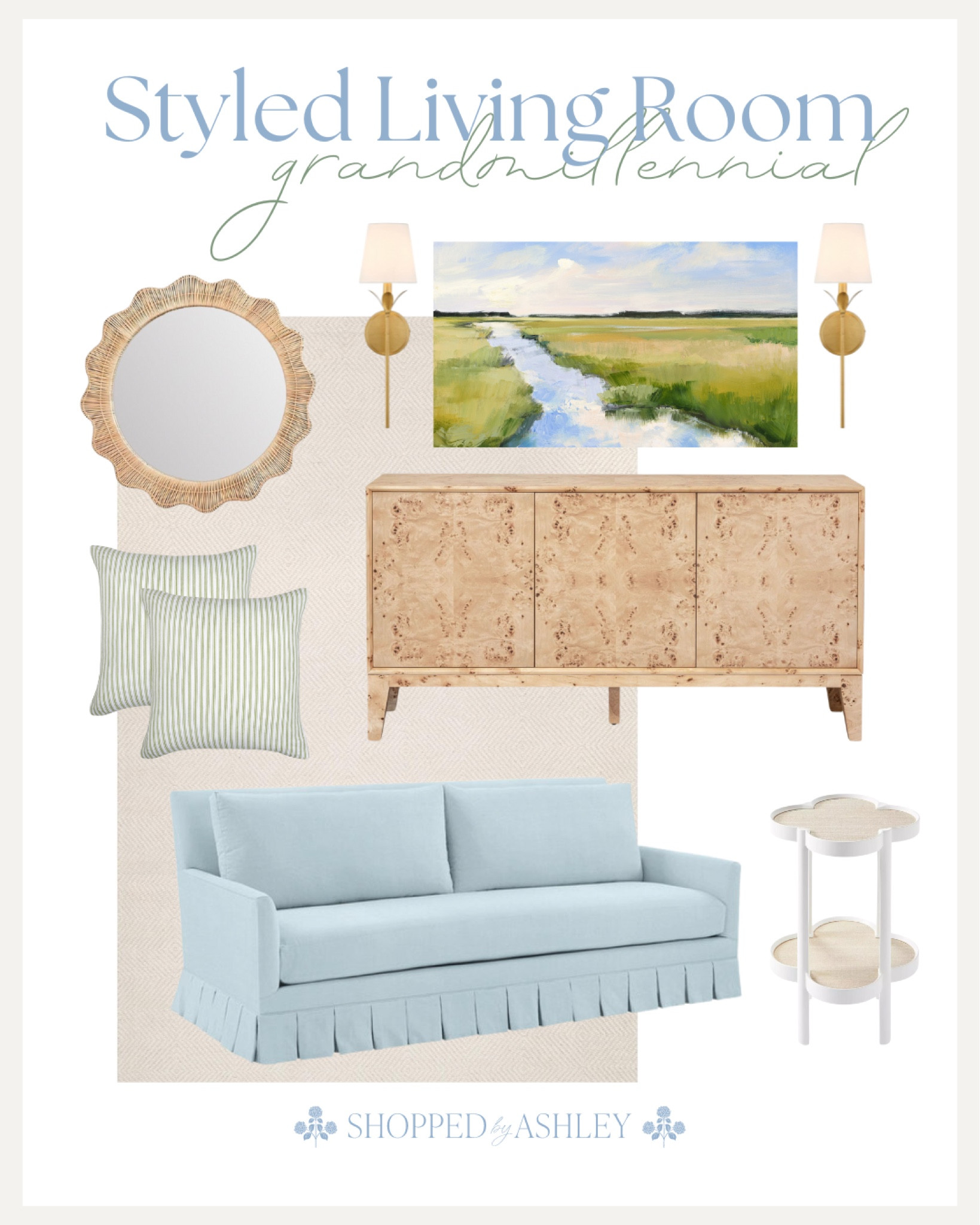Coastal Grandmillennial living room inspiration! Frame TV art is by Kelly Pelfrey 

Grandmillennial, Grandmillennial home, Grandmillennial style, blue and white decor, blue and white home, coastal home, coastal decor, living room furniture, living room decor 

#LTKhome #LTKstyletip
