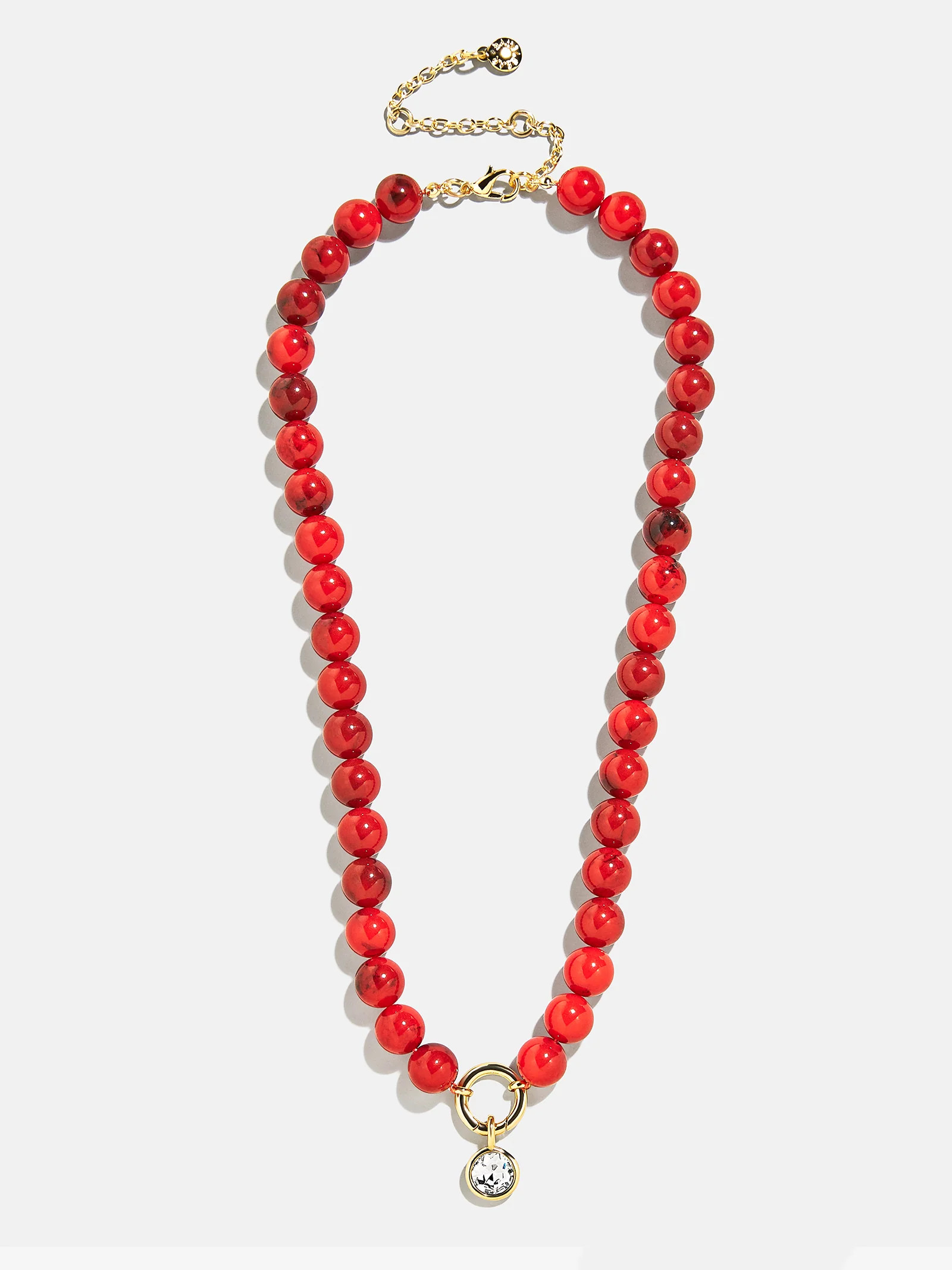 Janette Beaded Ring Necklace - Carnelian | BaubleBar