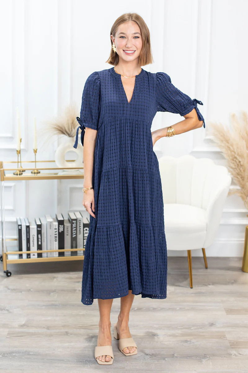 Emery Dress- Navy | Avara