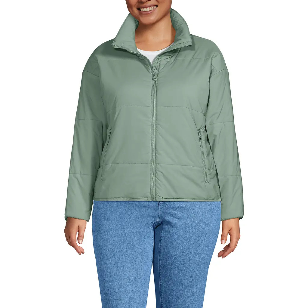 Lands' End WanderFree Insulated Jacket in Lily Pad Green at Nordstrom, Size 2X | Nordstrom