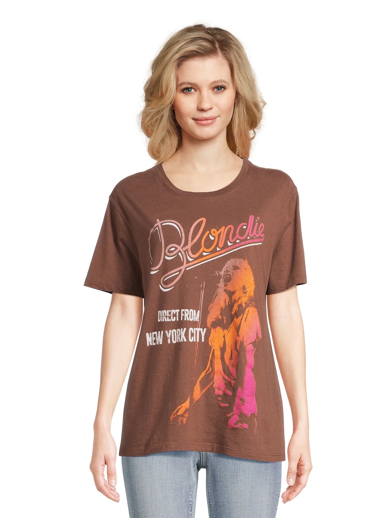 Time And Tru Women's Blondie the Band Graphic Tee with Short Sleeves, Sizes S-XXXL | Walmart (US)
