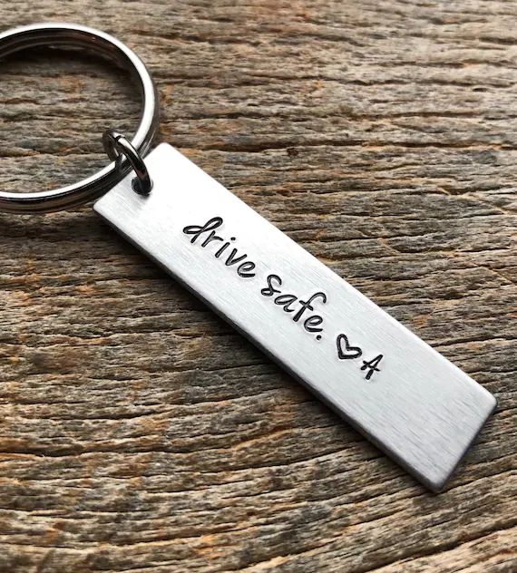 Drive Safe With Initial No Other Customization Hand Stamped | Etsy | Etsy (US)