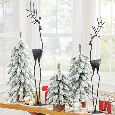 Metal Reindeer, Set of Two | Grandin Road