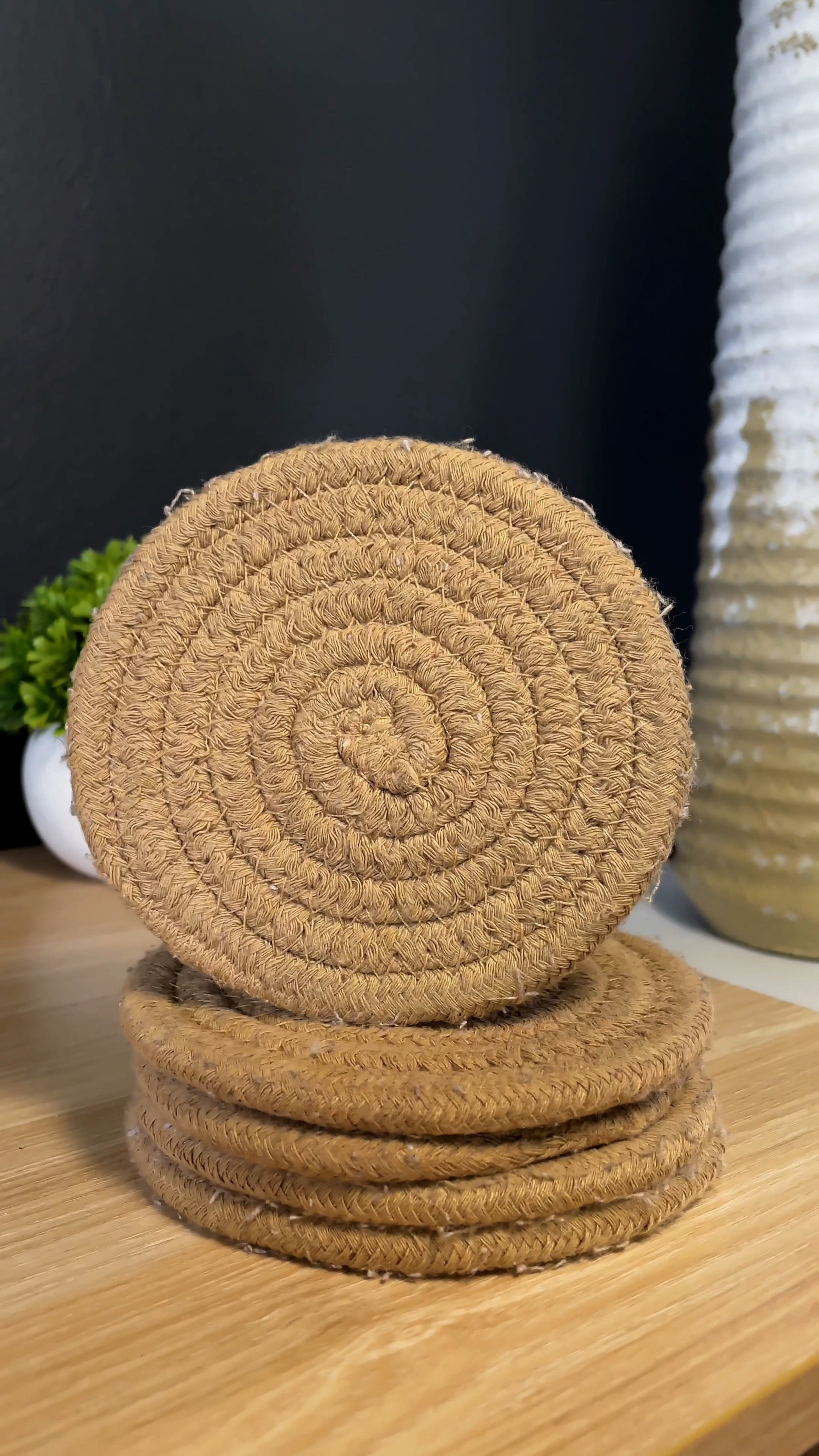 Washable modern woven absorbent coasters! Very bohemian style and looks great in every room! 

#LTKFindsUnder100 #LTKHome