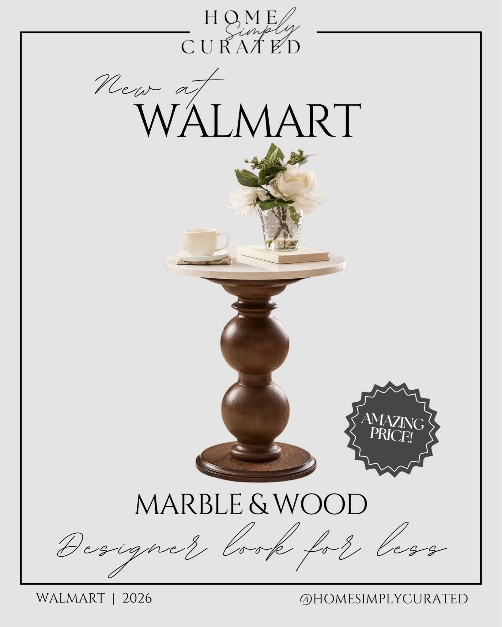 How is this wood and marble table from Walmart!? High sell out risk! Definitely a designer home look for less 😍

#LTKHome