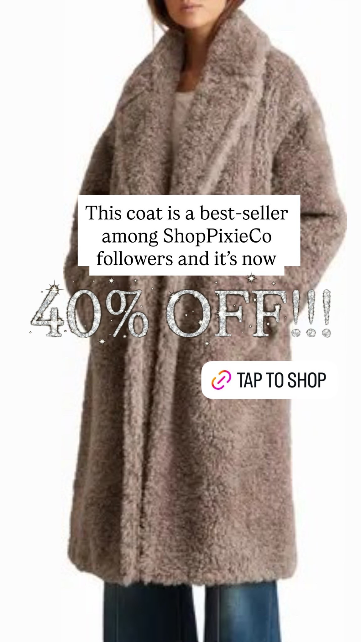 This coat is a best-seller among ShopPixieCo followers and it’s now