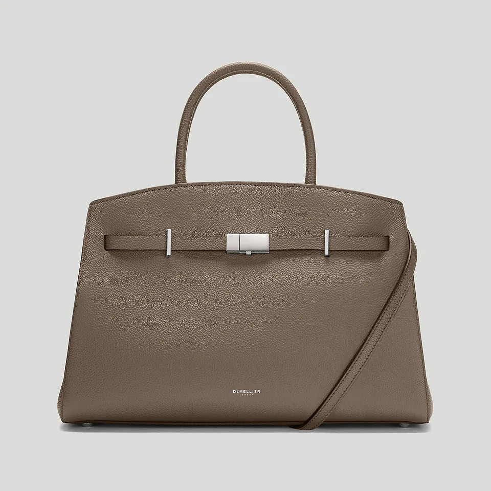 The Midi Hudson | Dark Taupe Small Grain | DeMellier | DeMellier