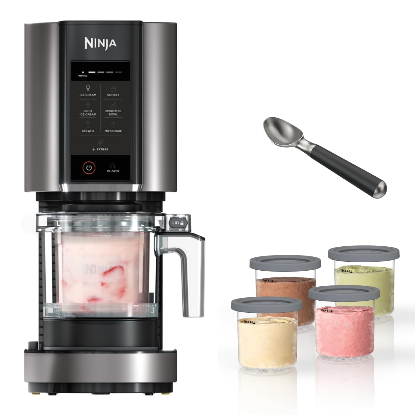 Ninja CREAMi 7 Pre-Set Programme Ice Cream & Frozen Dessert Maker With 5 Additional Dessert Tubs ... | Amazon (UK)