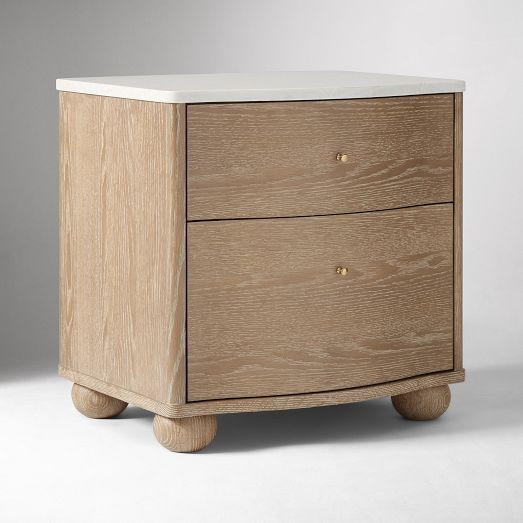 Clementine Marble Nightstand (22") | West Elm (US)
