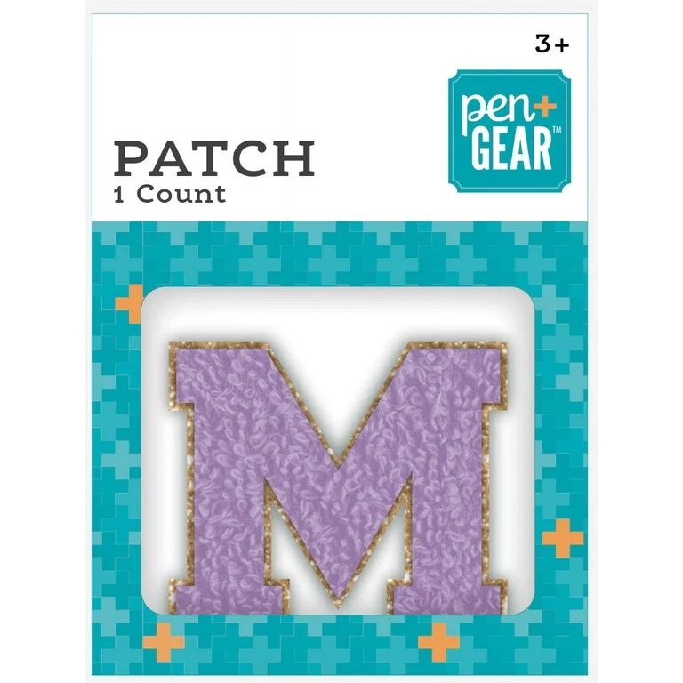 Pen + Gear Letter Patch Sticker "M" Lavender Color, Chenille, Back to School | Walmart (US)