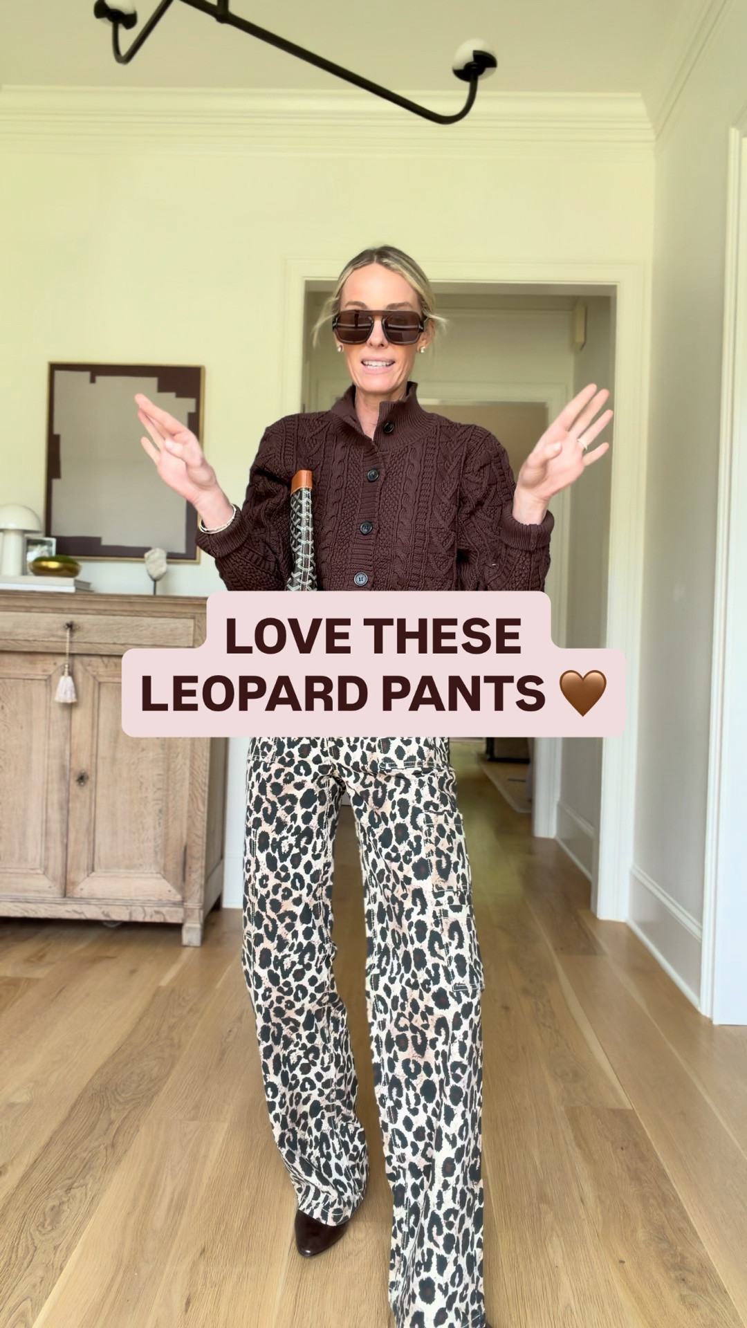 Wearing size 0 in the pants and size M in the sweater!