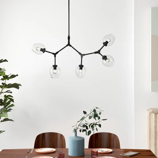 Ulrey 5 - Light Dimmable Sputnik Modern Linear Chandelier | Wayfair North America