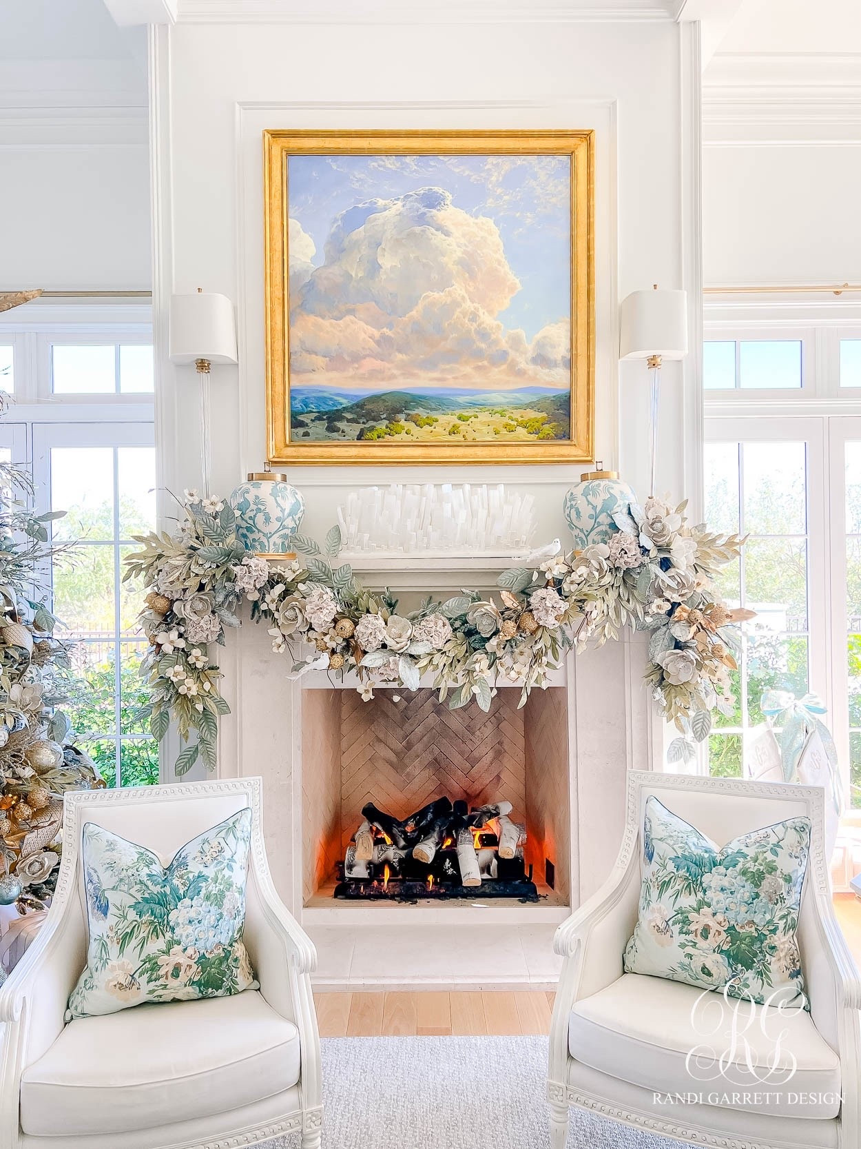 Our Christmas mantle! So festive and beautiful in the space ❄️

#LTKHome #LTKHoliday #LTKSeasonal