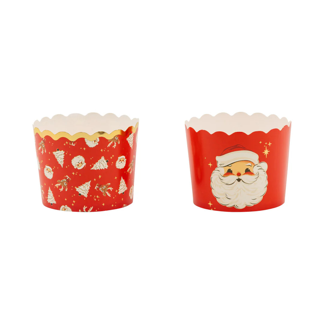 Foiled Retro Santa Scatter 5 oz Baking Cups | My Mind's Eye