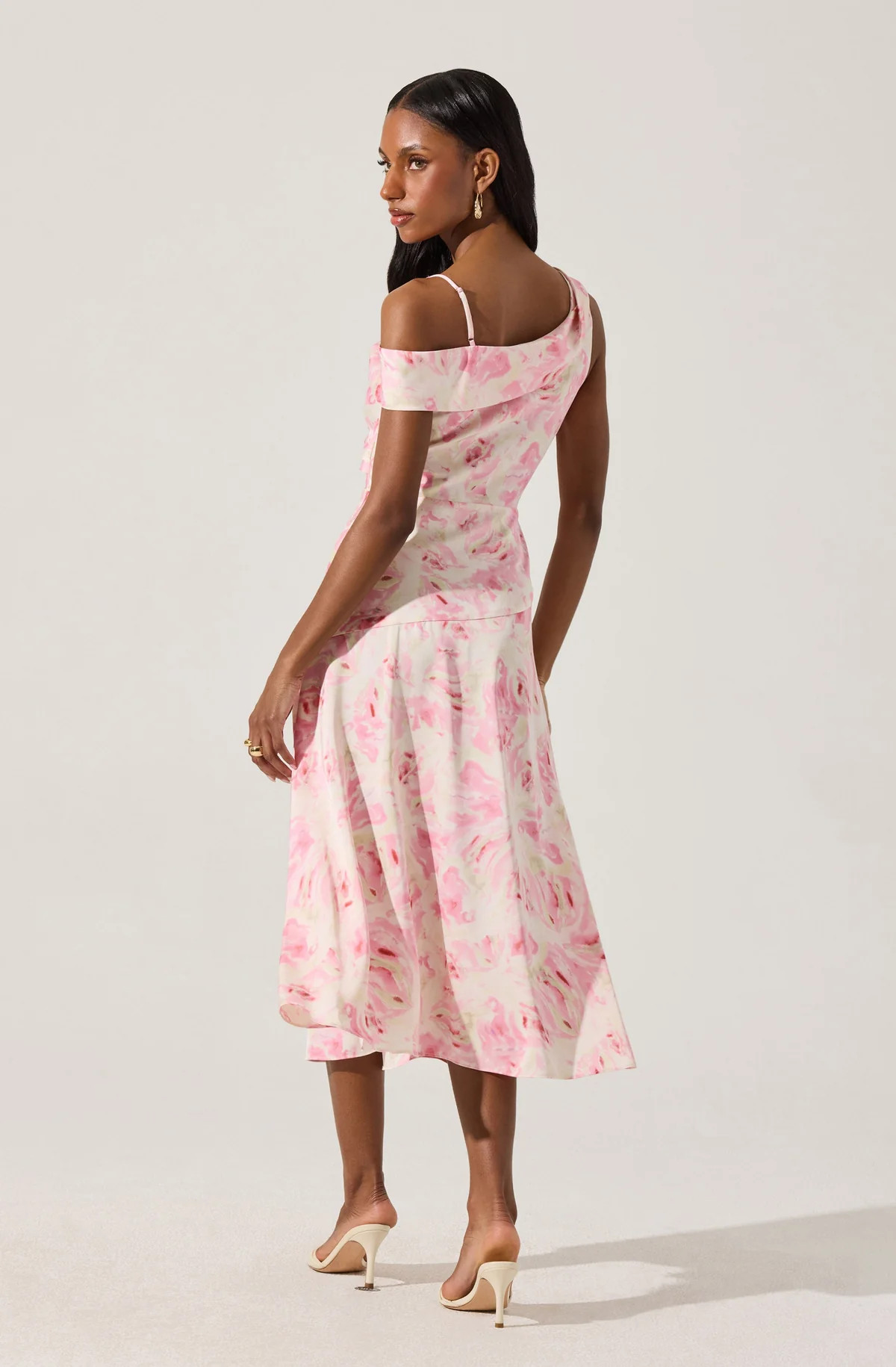 Asymmetric Shoulder Strap Midi Dress | ASTR The Label (US)