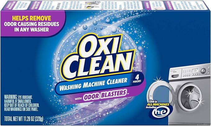 OxiClean Washing Machine Cleaner with Odor Blasters, 4 Count | Amazon (US)