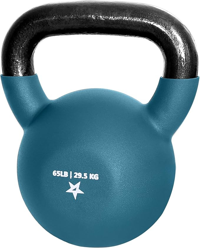 Yes4All Kettlebell, 5-65 LB Neoprene Coated Cast Iron Kettlebells, Wide Grip Handle & Flat Bottom... | Amazon (US)