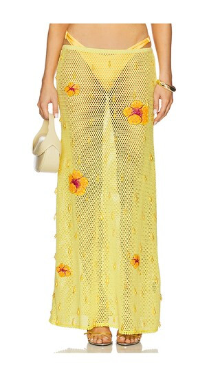Treasure Hibiscus Maxi Skirt in Yellow | Revolve Clothing (Global)