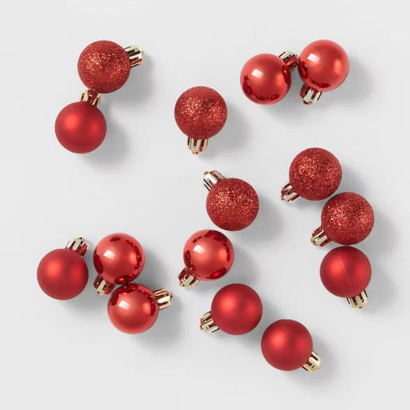 25ct Christmas Ornament Set Red  - Wondershop™ | Target