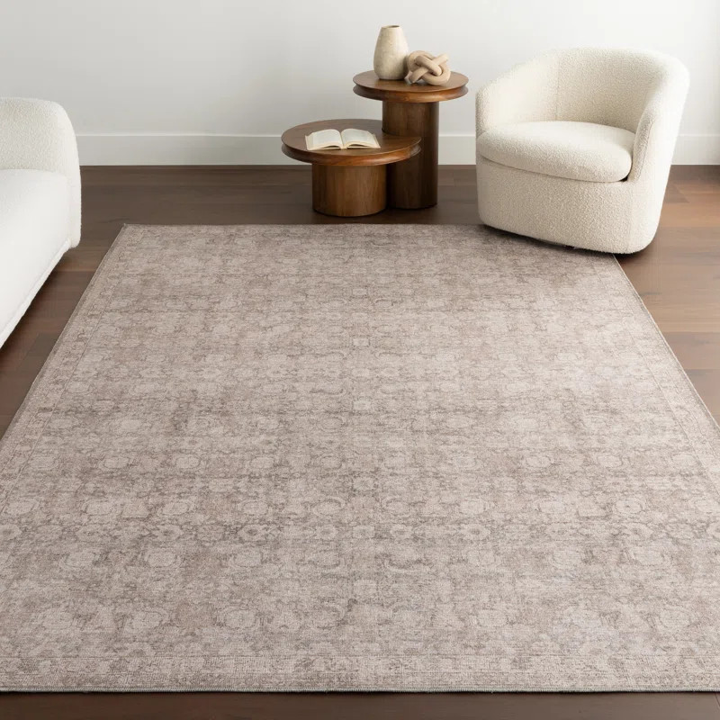 Jeccica Distressed Vintage Medallion Jute Blend Polyester Area Rug | Wayfair North America