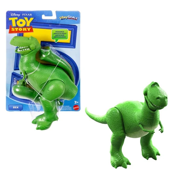 Disney and Pixar Toy Story Rex Action Figure 7.25 Inch Tall Dinosaur, 8 Posable Joints, Playscale | Walmart (US)