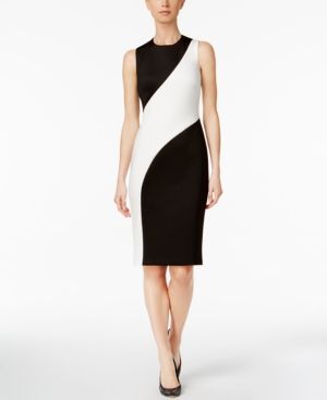 Calvin Klein Colorblocked Sheath Dress | Macys (US)