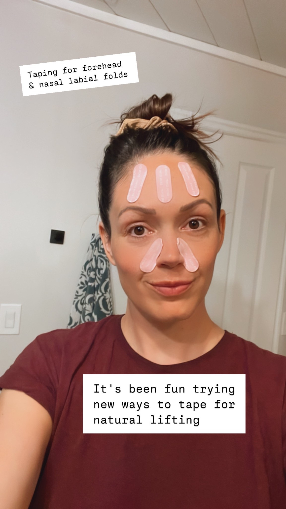 Face taping for natural lifting!! 

#botoxfree #cleanbeauty #facetape #antiaging 

#LTKOver40 #LTKBeauty #LTKFindsUnder100