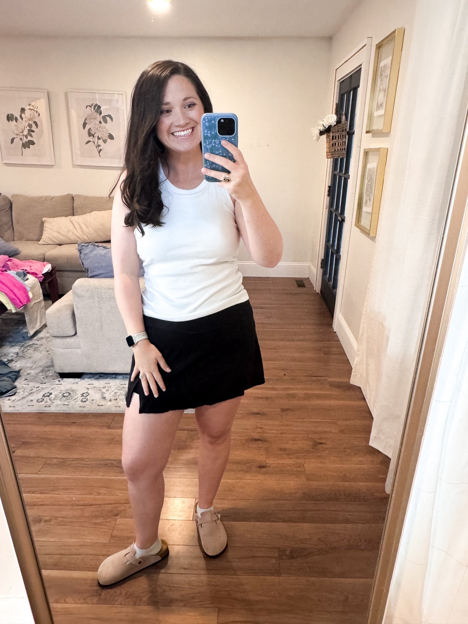 Spring outfit ideas. Skort. Workout 