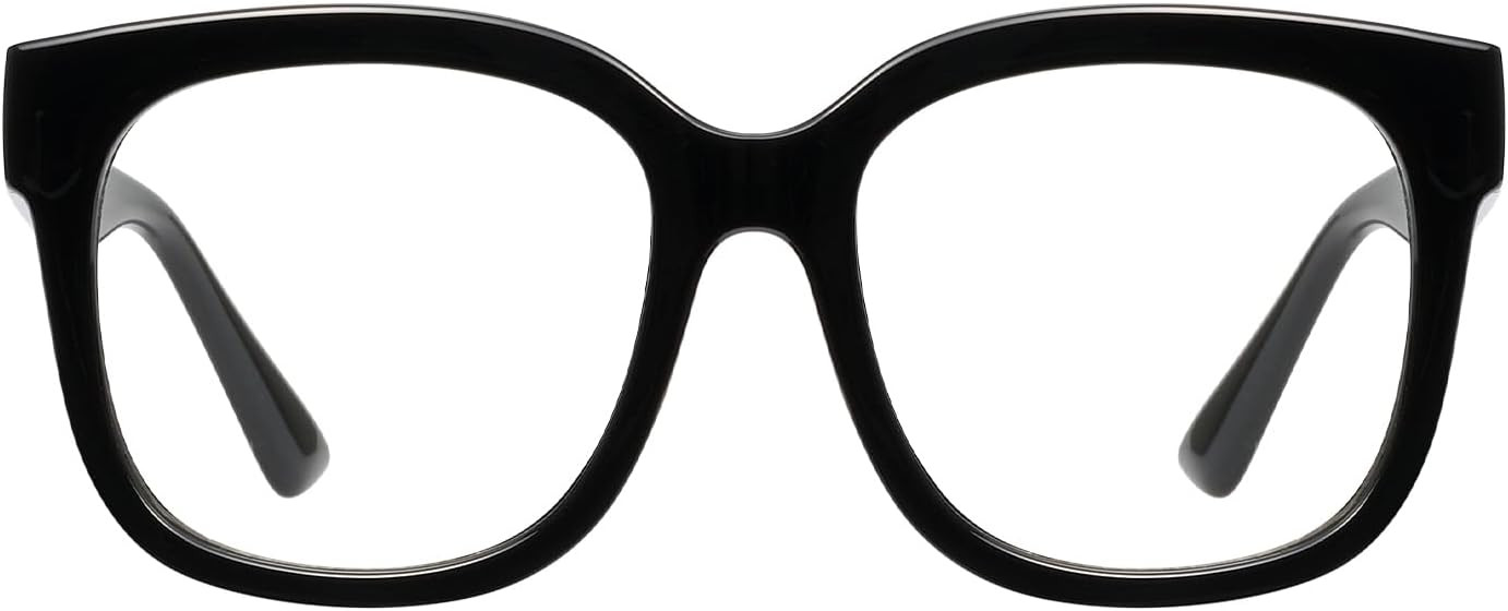 JIM HALO Oversized Blue Light Glasses for Women Square Chunky Bluelight Computer Glasses Reduce E... | Amazon (US)