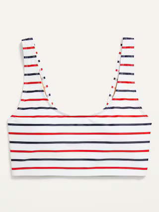 Americana Scoop-Neck Long-Line Swim Top for Women | Old Navy (US)