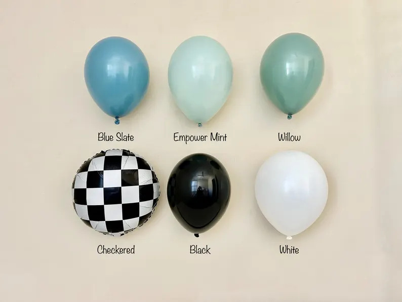 Race Car Balloon Bundle: Checkered Flag Birthday Party Decor | Etsy (Global)