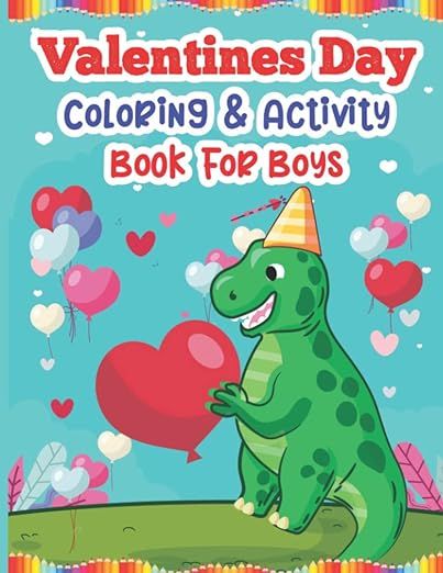 Valentine’s Day Coloring & Activity Book for Boys: Cute Valentine’s Day Gift for kids- Big Co... | Amazon (US)