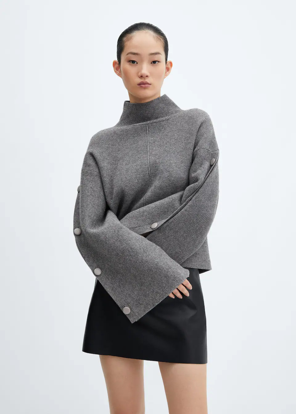 Buttoned sleeves sweater | MANGO (US)