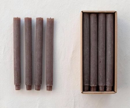 Brown leather fluted taper candles 

#LTKhome