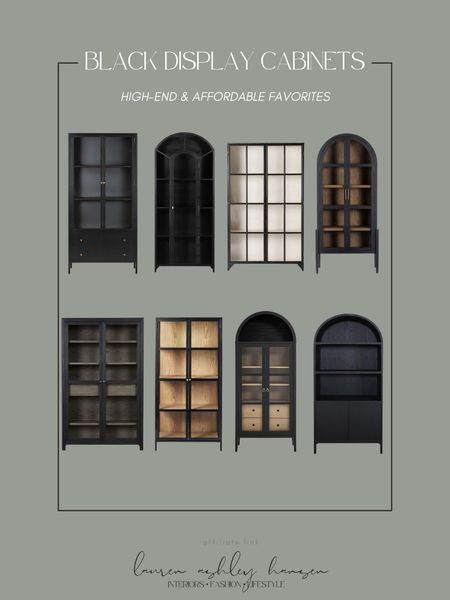 Black display cabinets! We have the second one in our great room and it’s perfect for creating height, displaying family memories, or adding beautiful decor! I have linked high end and affordable options here! 

#LTKhome #LTKstyletip