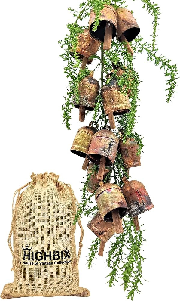HIGHBIX Rusty Harmony Cow Bells 10 Pieces Vintage Handmade Rustic Lucky Christmas Hanging 2inch B... | Amazon (US)