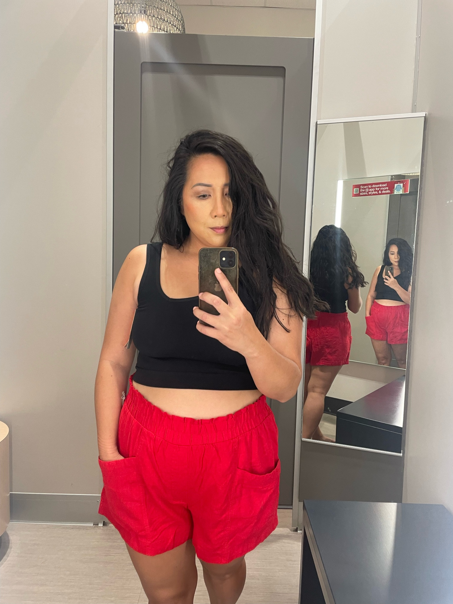 Target comfort linen shorts and crop top for the midsize lady 

#LTKSeasonal #LTKcurves #LTKfamily