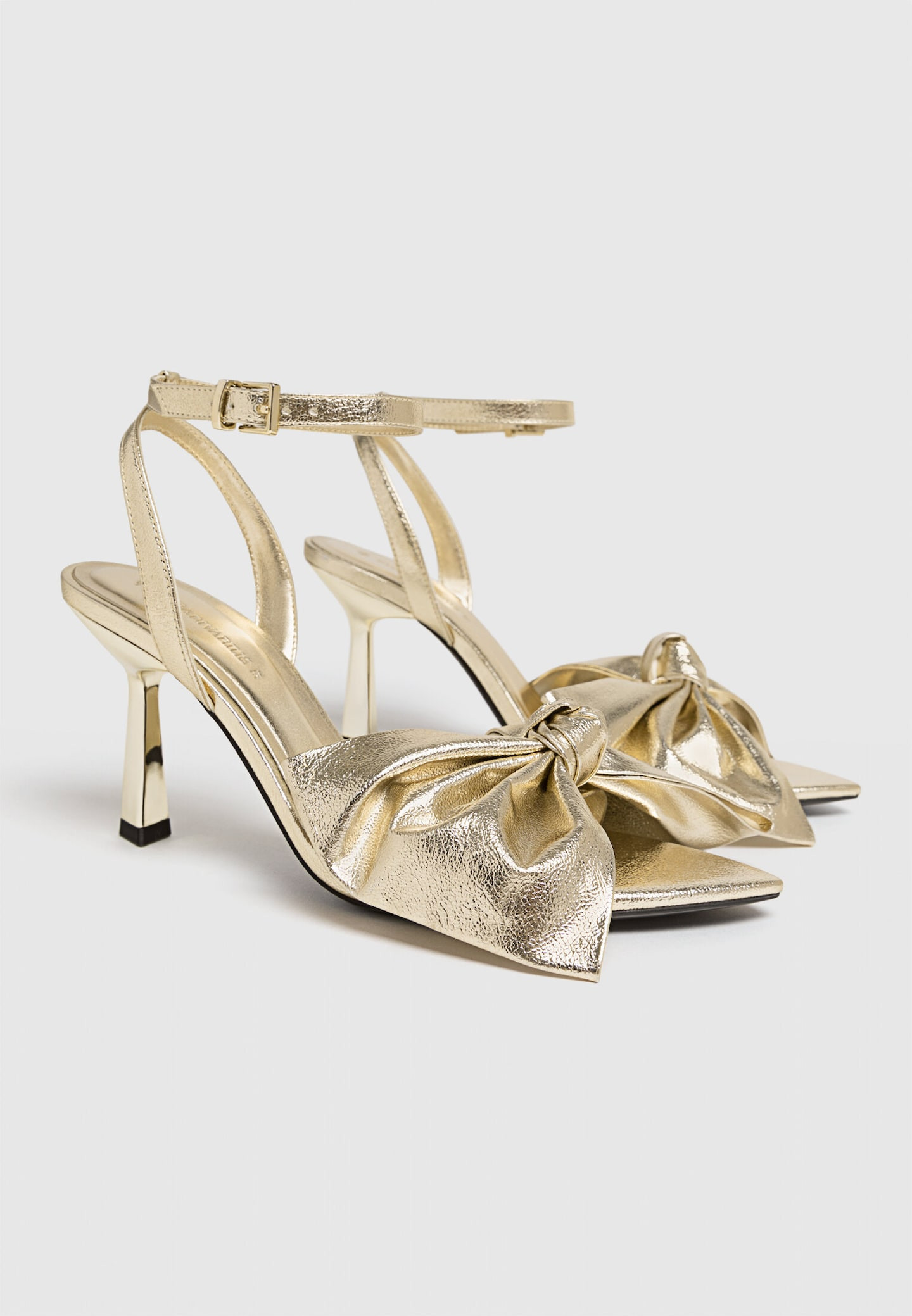 High-heel sandals with maxi bow | Stradivarius (UK)