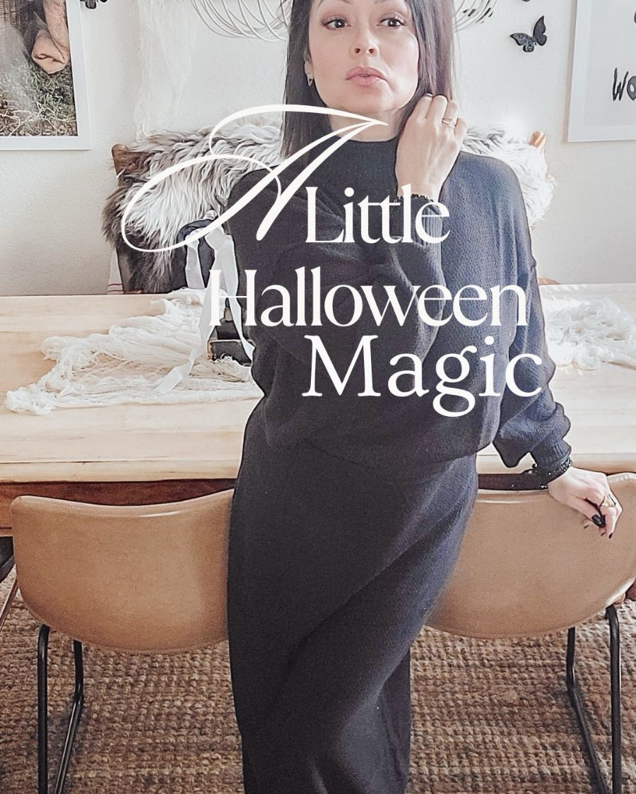 Halloween decor! Wall gallery of butterflies. I’m wearing a size small in this beautiful set. Size 6 in shoes & run tts. 

#halloweendecor
#tabledecor
#coffeetabledecor

#LTKHome #LTKParties #LTKHalloween