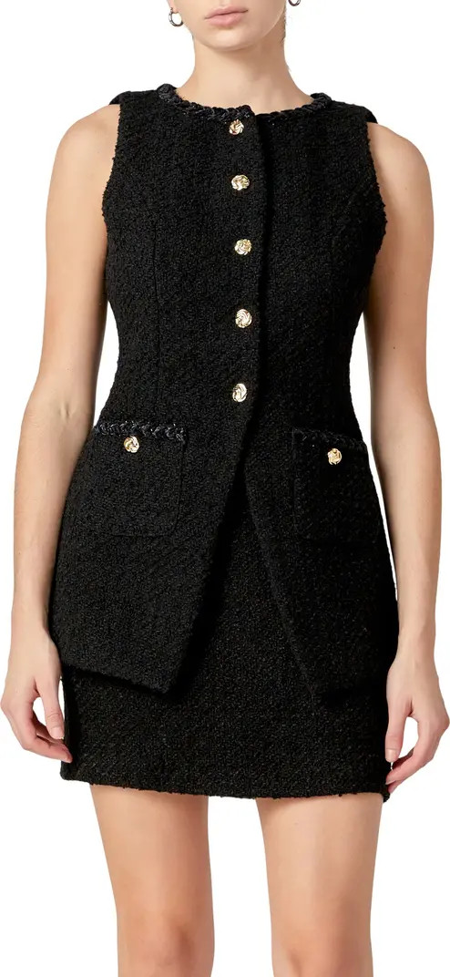 English Factory Long Tweed Vest | Nordstrom | Nordstrom