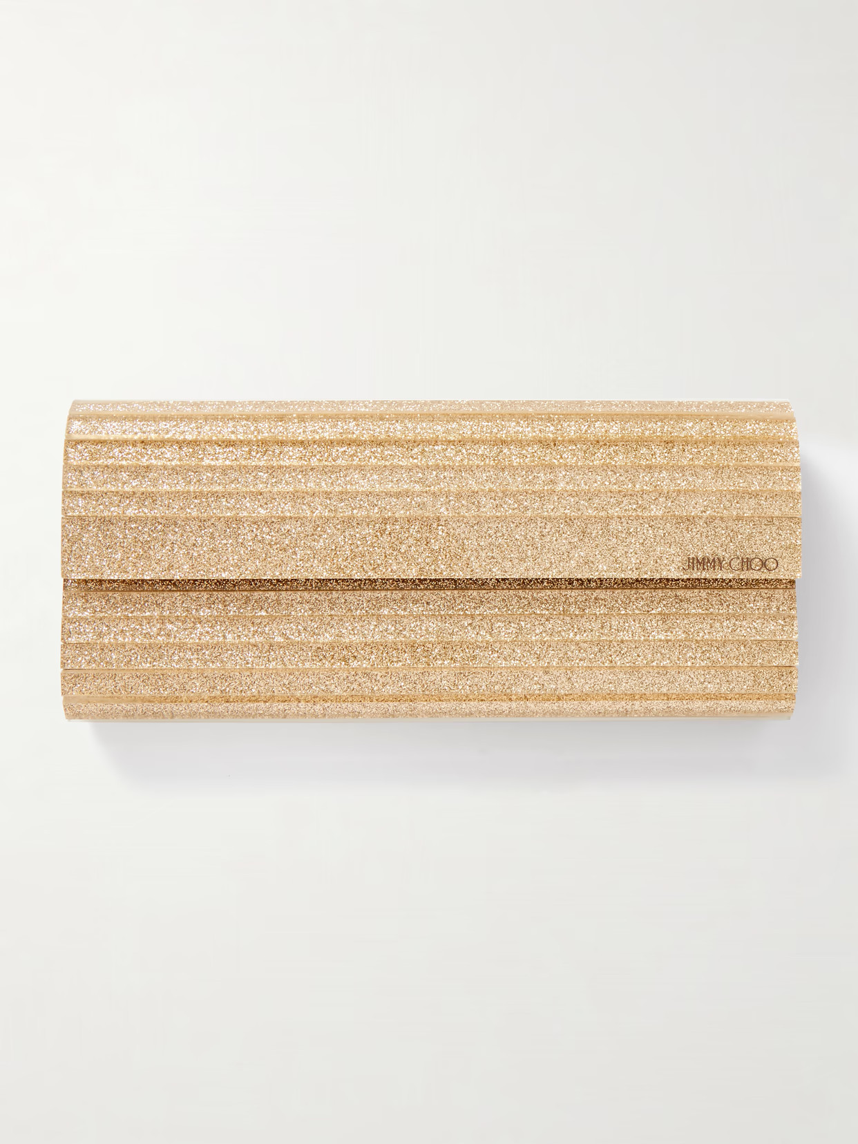 Jimmy Choo - Sweetie Glittered Resin Clutch - Gold | NET-A-PORTER (US)