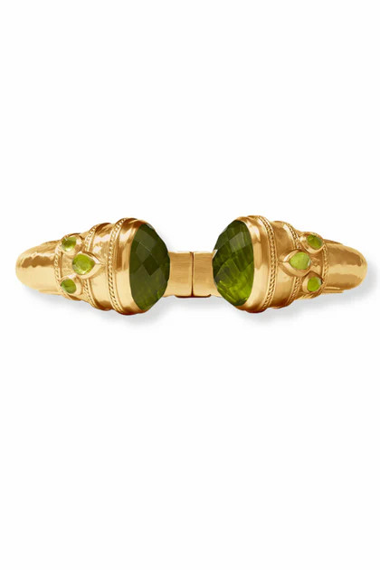 Julie Vos Canes Iridescent Palmetto Green Cuff Bracelet | The Willow Tree