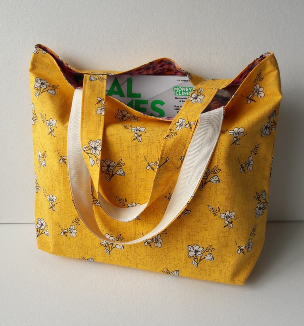Unique handmade fabric Tote Bag, fully lined, strong, large, washable, foldable | eBay UK