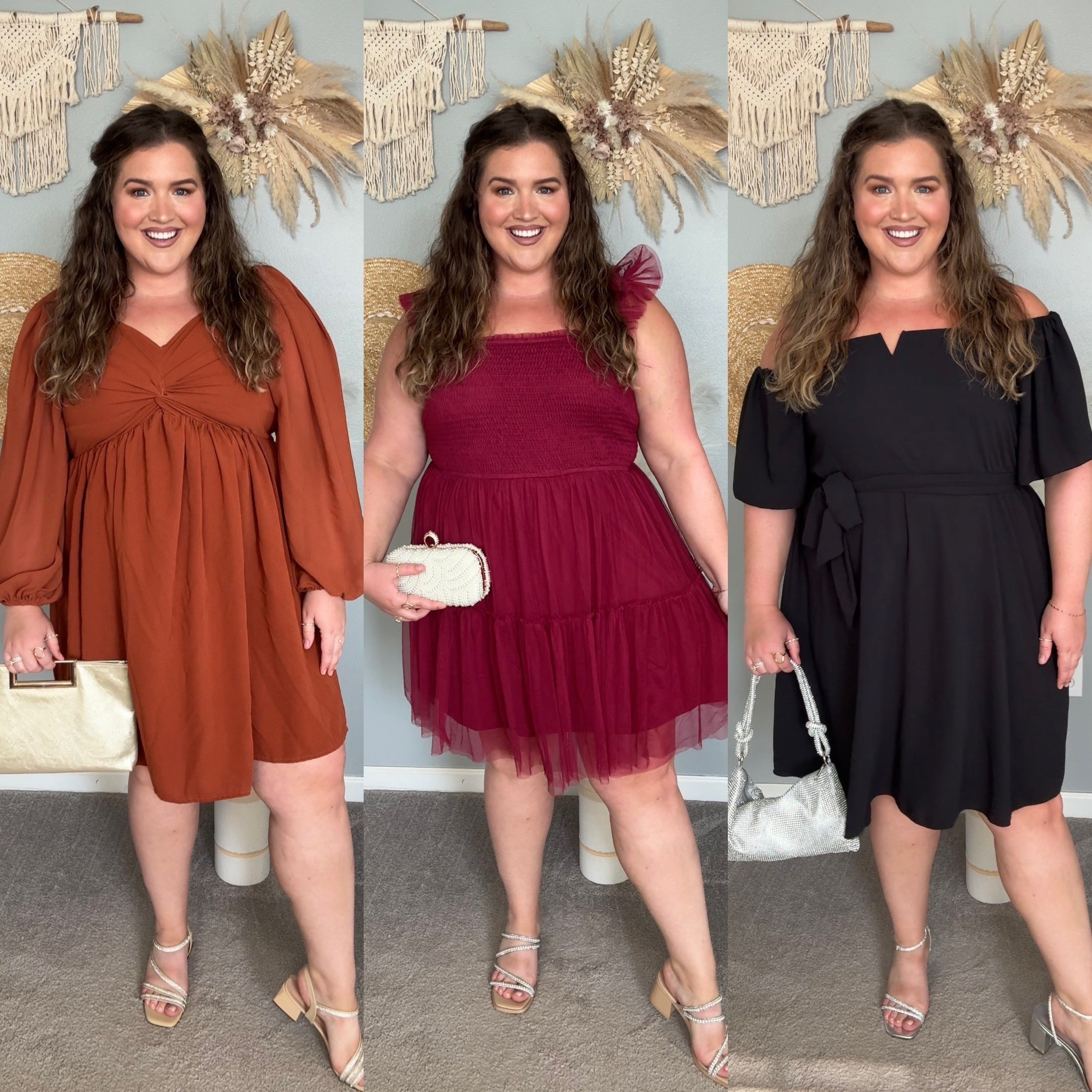 Curvy early Fall mini wedding guest dresses 🍂🥂 Long sleeve, tulle and off the shoulder styles. All long enough on me, I’m 5’7”
Wearing a size XXL

#LTKPlusSize #LTKFindsUnder50 #LTKStyleTip