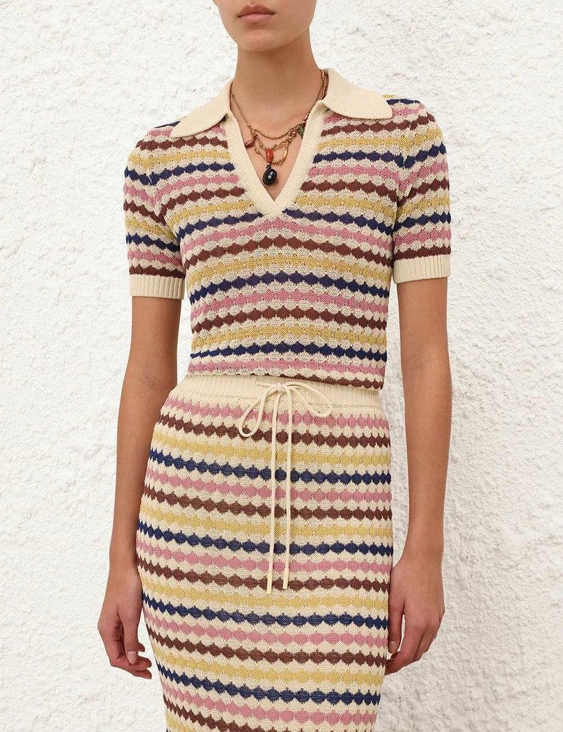 Awaken Scallop Knit Polo            
        
            

    
    
    











    

     ... | ZIMMERMANN (US, CA, EU, MENA)