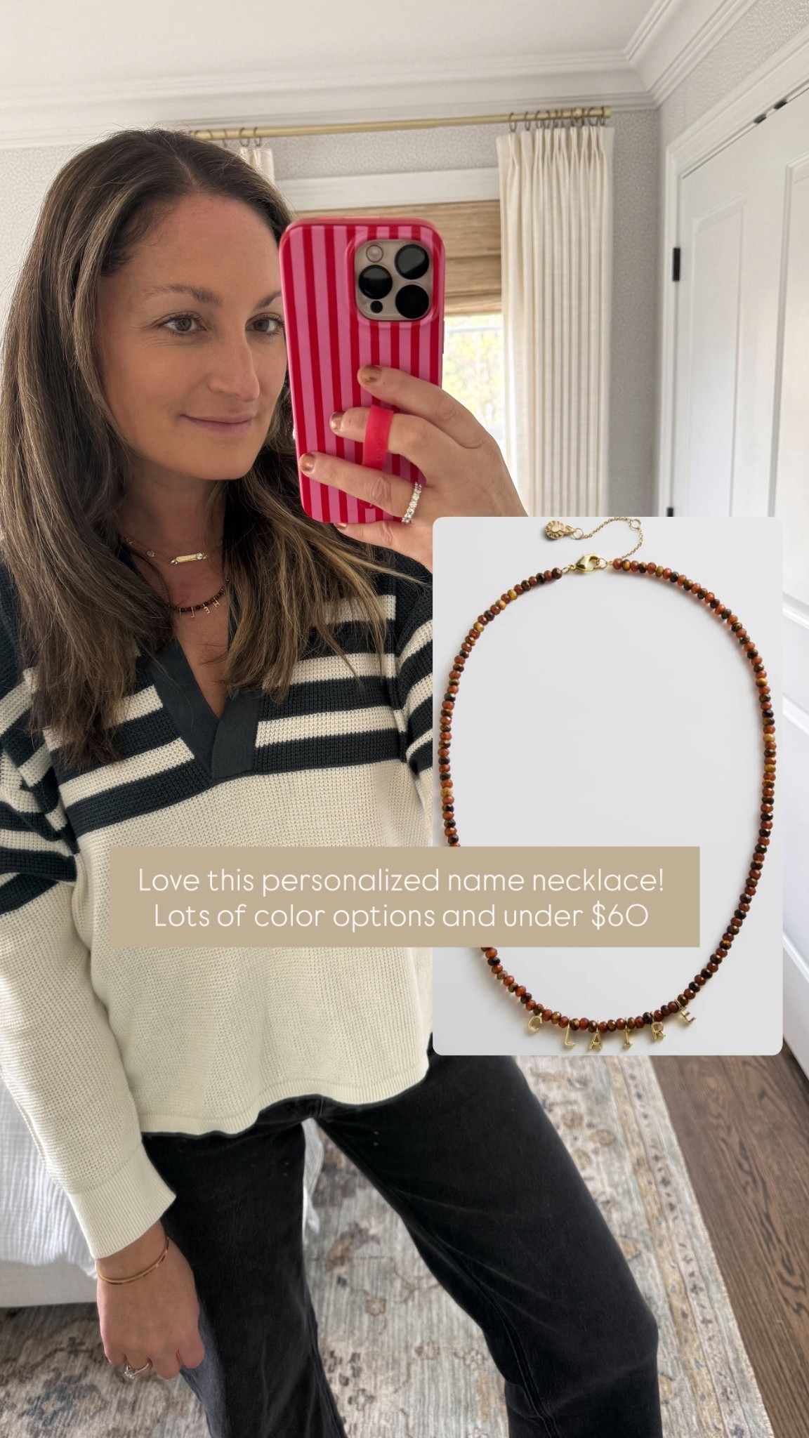 Love this personalized name necklace! Lots of color options and under $60! 

#LTKSeasonal #LTKootd #LTKdayinmylife